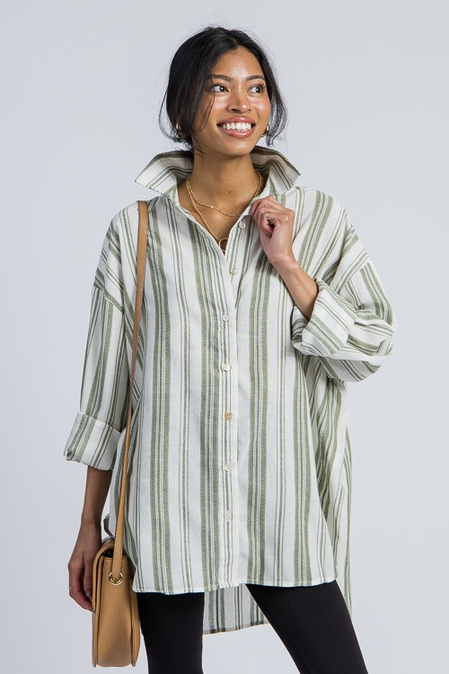 Stitched Stripes Shirt, Olive - 4K7A1280 (5)h crop mid thigh.jpg